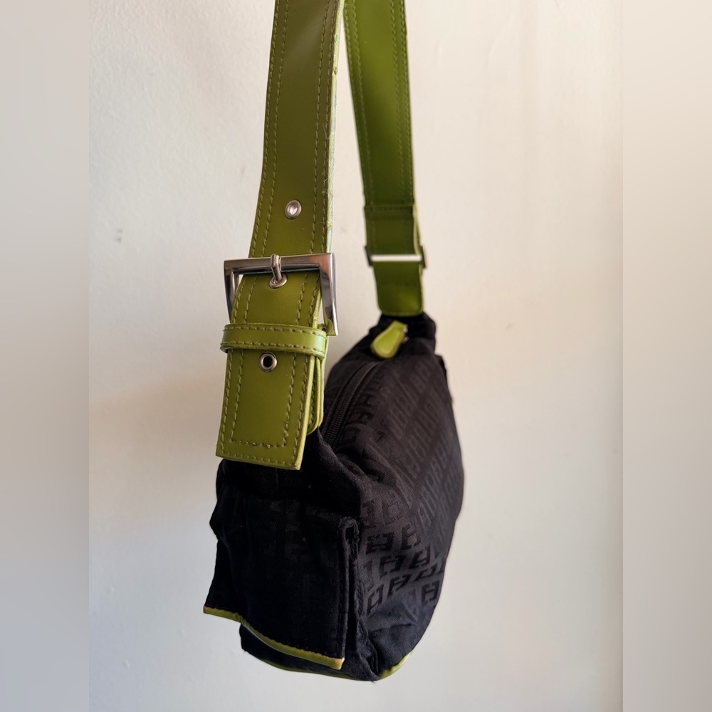 2k Chateau Black Monogram Belt Bag with Olive Strap (Baguette inspo) - Picture 6 of 14